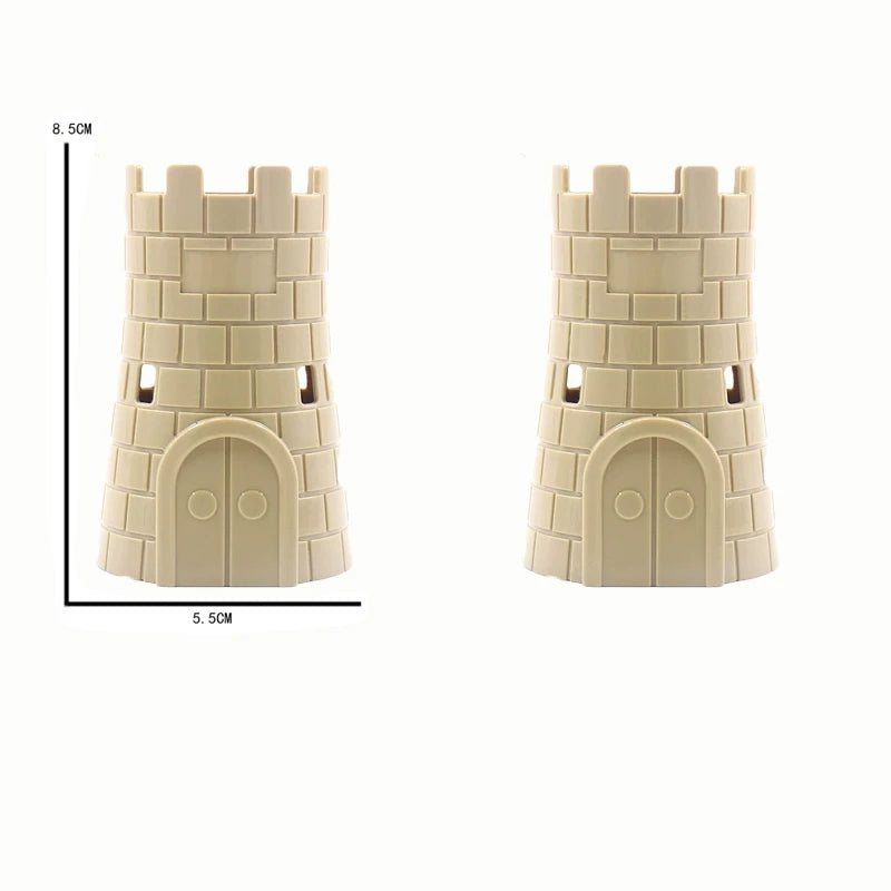 MOC WW2 Military War Weapon Soldier Accessories Building Blocks Roadblock Motorcycle Weapon case container Weapon Bag Brick Toy