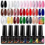 20pc Nail Gel Polish Set HEMA Free All-season Nails Long Lasting Soak Off Varnishes Kit for Manicure DIY UV/LED Gel Desgin
