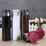 500M/16 Oz Insulated Mug Tritan Material Stainless Steel Metal Water Bottle Leakproof BPA Free Suitable for Hot and Cold Drinks