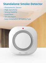 Independent Smoke Detector Sensor For Home Warehouse Security Smart Smoke Fire Alarm Replaceable Alarmas De Seguridad Para Casa