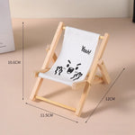 Doll'S Chair Outfit Accessories For Ropa Labubu 10cm cotton doll Summer vacation Wooden beach reclining camping chair ornament