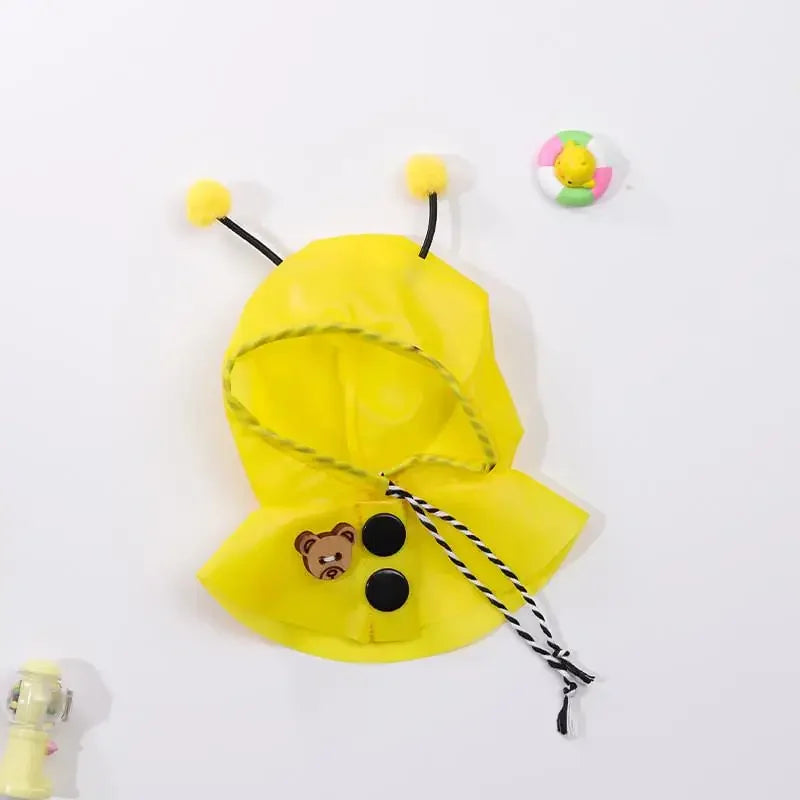 For 17 cm labubu v1/v2/v3 clothes summer doll clothes rabbit ear raincoat for Labubu Outfit DIY Labubu Clothing Gift