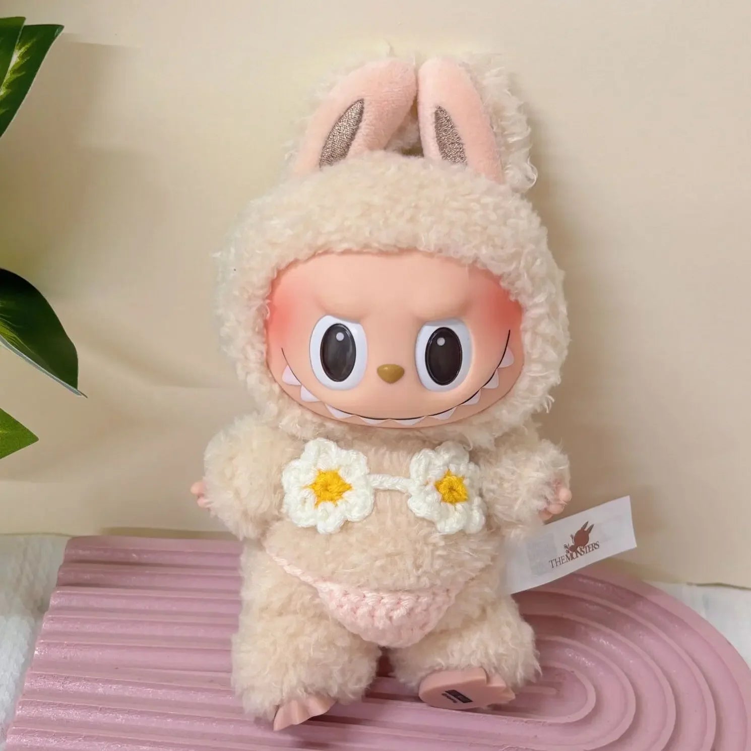 Lovely Bikini Bib Headband For Labubu 3.0 Big Into Energy Series Swimsuit Labubu Sexy Bikini Set Labubu Clothes