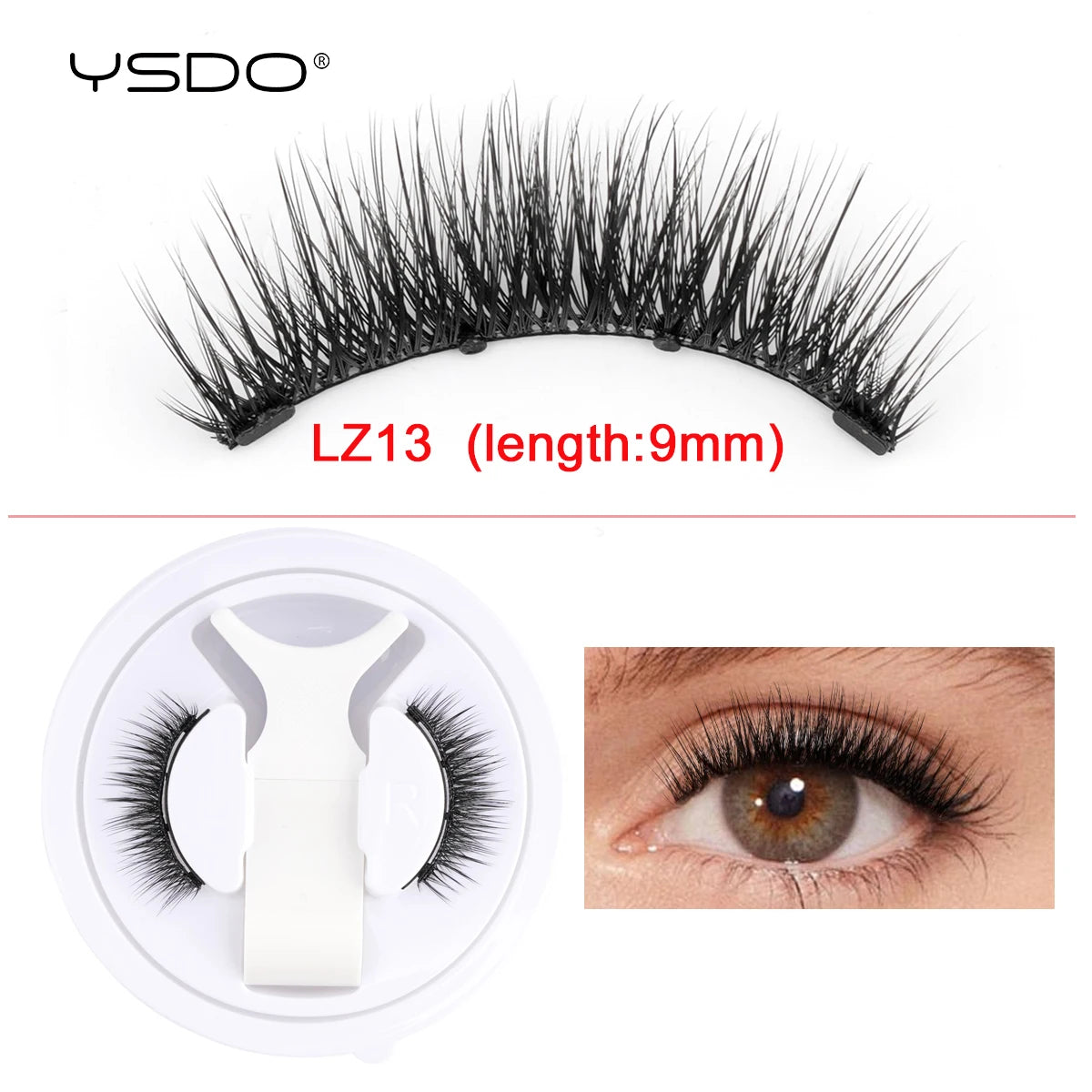 YSDO Magnetic Eyelashes Reusable Winged Magnetic 3D Mink lashes Long-Lasting No Glue Needed False Eyelashes with Tweezer Makeup