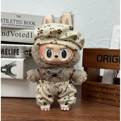 17cm Labubu Doll Capybara Costume Suit V1 V2 V3 Clothes Set Plush Toy Outfit Accessories