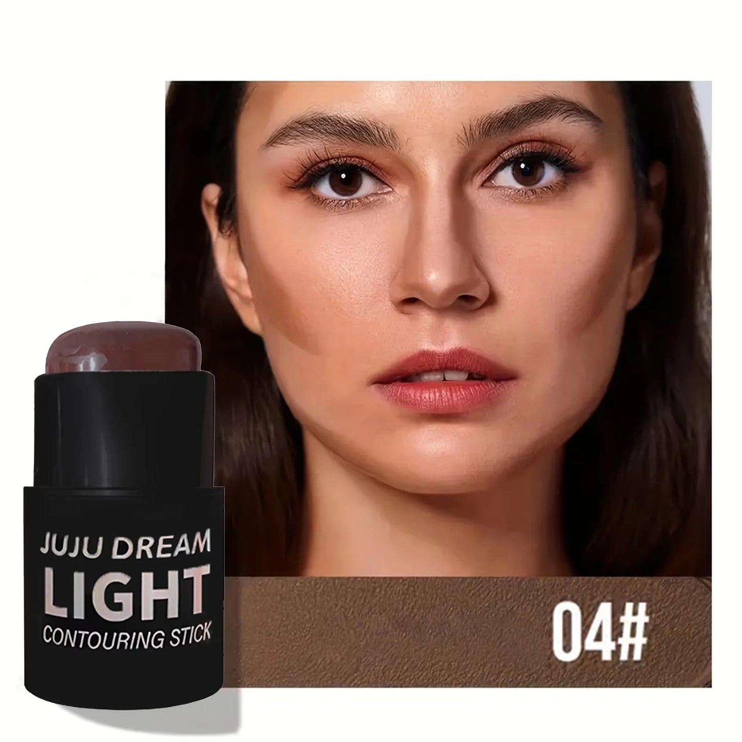 Long-Lasting Contour Stick: Matte Bronzer, Nose Sculpting Stick and Face Defining Solid Contour Cream - Travel-Friendly Design