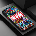 Case for iPhone 16 15 Plus 11 12 13 14 Pro Max 12 Mini 7 8 XR XS 15Pro 16e Funda Phone Cover Marvel Cartoon Comics