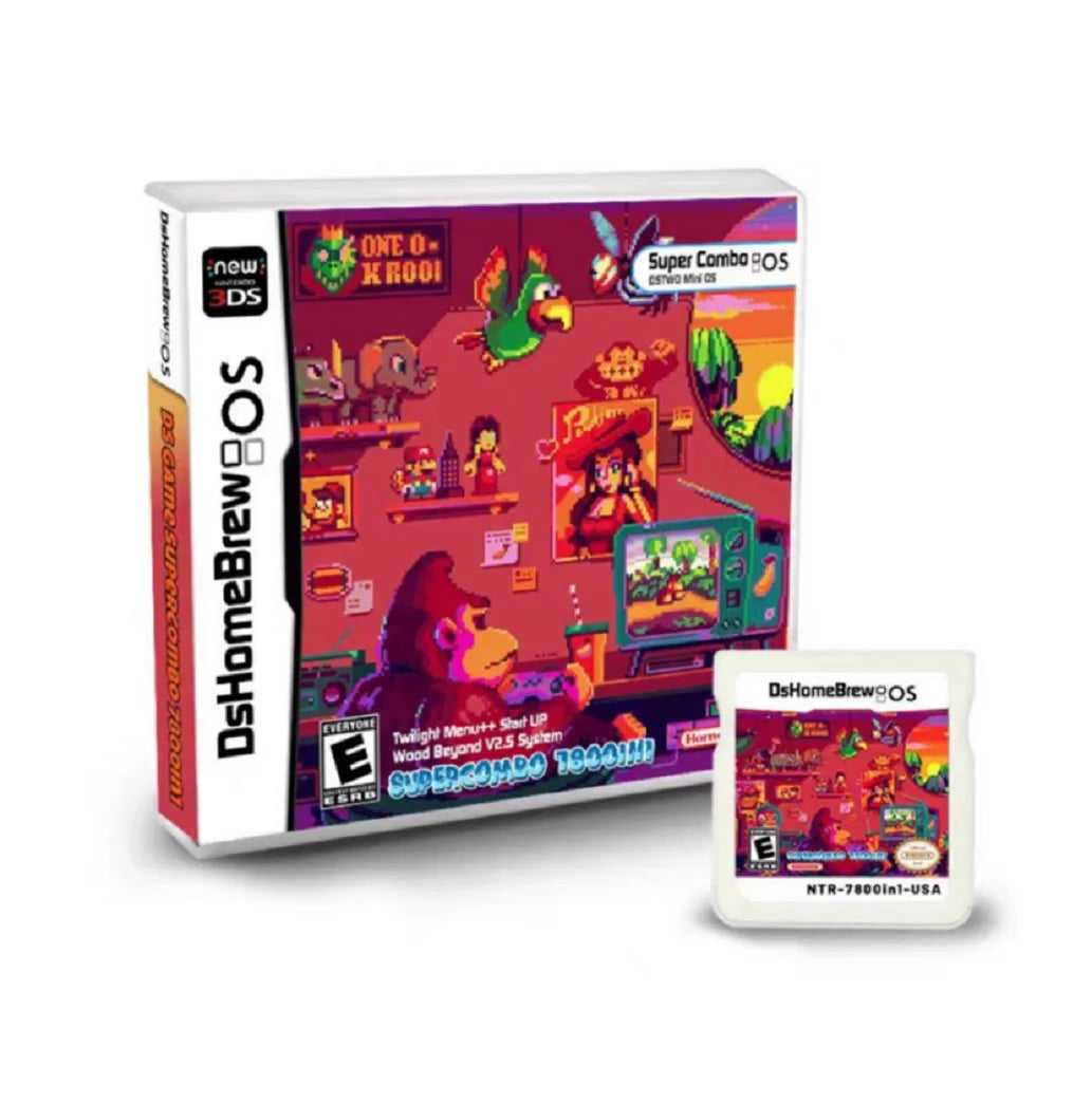 3DS/NDS Game Card Collection – Pixel Kong Combined Cartridge | Compatible with NDS, 2DS & 3DS XL |