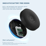 Circular Black Self Powered Wireless Doorbell AC 110v 220v US/EU Plug With 60 Rings Waterproof Long-Distance Kinetic Door Bell