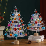 Christmas party decorations Christmas tree desktop decorations Christmas decorations simulation tree white decorative balls