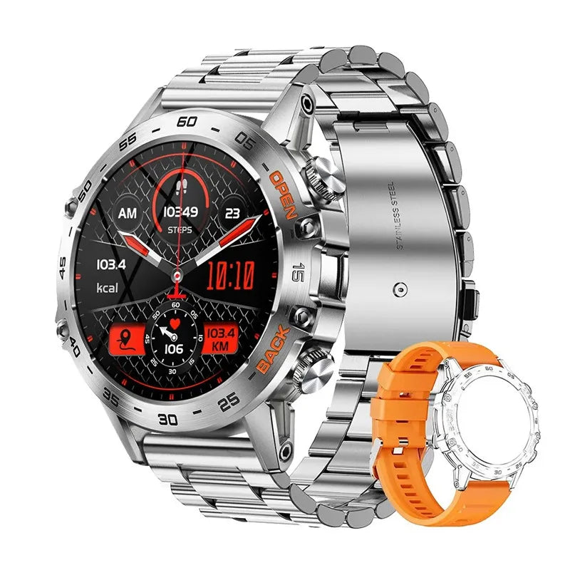 K52 Smart Watch Men 1.39inch IPS Screen Bluetooth Call Custom Dial Heart Rate Health Monitoring Outdoor Sport Smartwatch