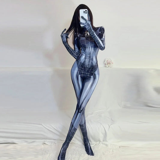 Cosplay Bodysuit Spider Super Woman Costume Halloween Suit Avenger Cosplay for Women Girl Gift Spandex Suit Carnival Party Prop