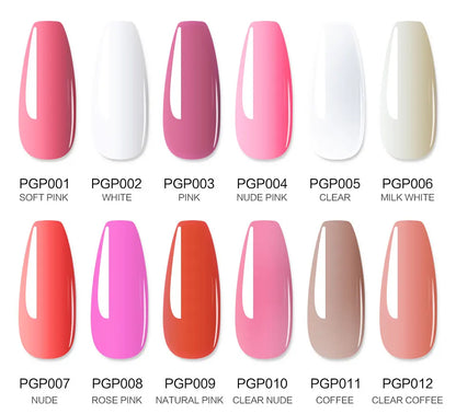 LIMEGIRL 30ml Nail Extension Gel Glitter Soak Off Nail Acrylic Crystal Build Poly UV Gel for Nails Quick Extension Manicure Glue