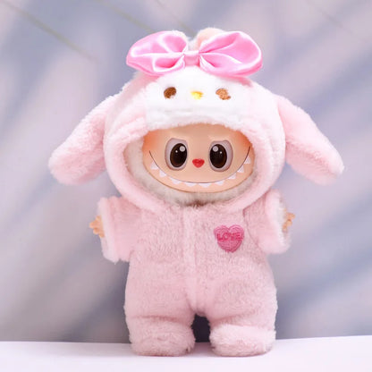 17cm Mini Plush Doll'S Clothes Outfit Accessories For Korea Kpop Exo Labubu Idol V1 V2 Bee Dinosaur Shark Costume Clothing Gift