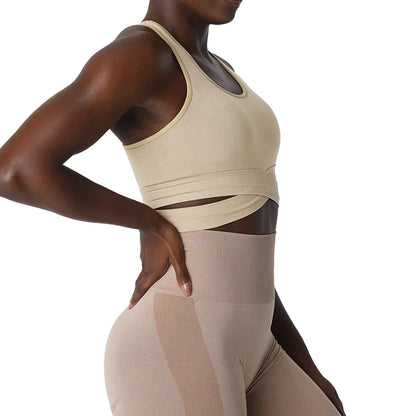 Bra Top Spandex Woman Fitness Elastic Breathable Breast Enhancement Leisure Sports Underwear
