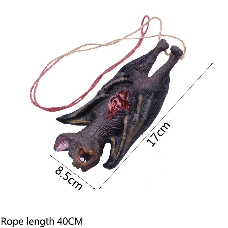 Halloween Horror Hanging Pendant Fake Dead Mouse Bat Broken Hand Feet Halloween Party Home Haunted House Scary Decoration Props