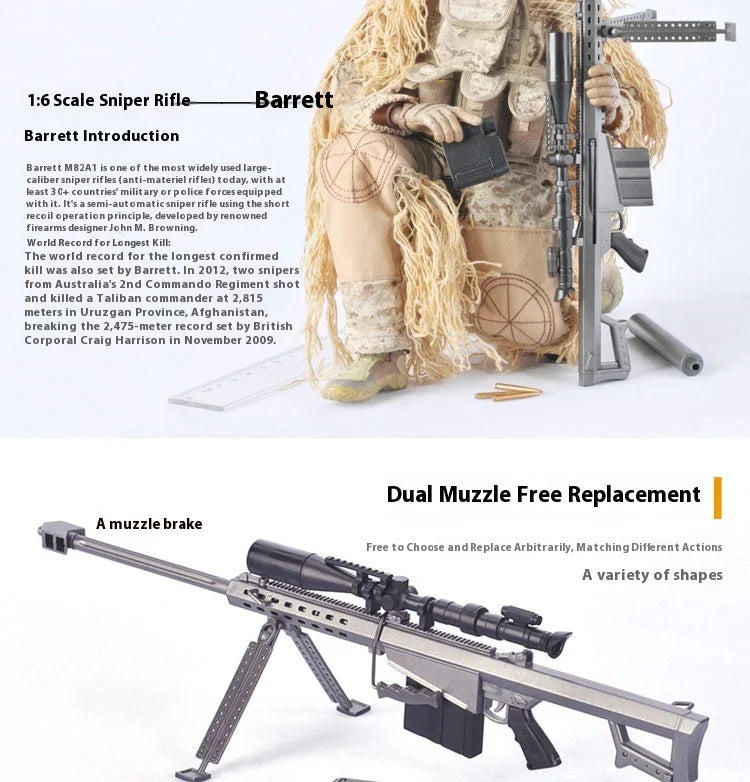 Jungle Sniper 1/6 Soldier Model - Joint Movable Special Forces Doll Handmade Military Action Figure Tactical Collectible Toy