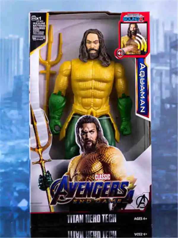 Action Toy 30cm Marvel Avengers Toy Thanos Hulk Spiderman Iron Man Captain America Thor Black Panther With Sound And Light