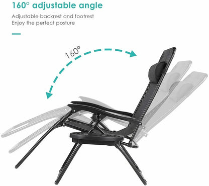 Ensemble de chaises longues pliantes Homfa avec table