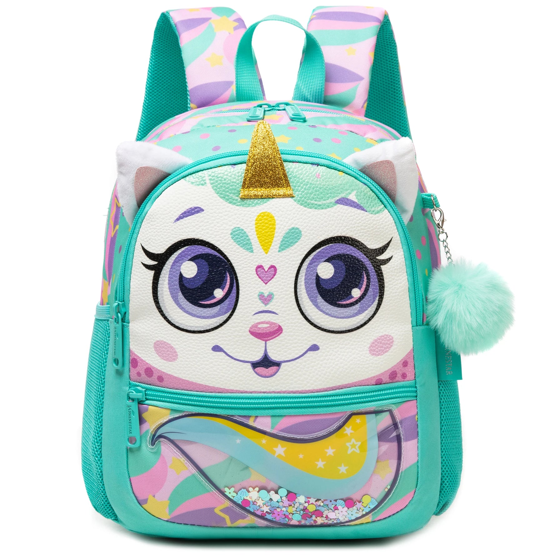 1pc Cute 13 Inch Animal Backpack Kindergarten Outdoor Sports Little Girl With Small Pendant