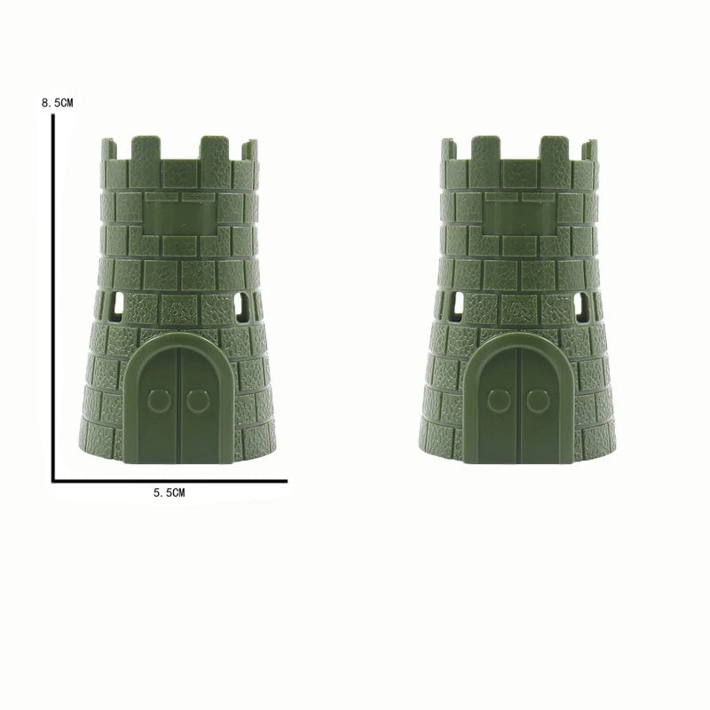 MOC WW2 Military War Weapon Soldier Accessories Building Blocks Roadblock Motorcycle Weapon case container Weapon Bag Brick Toy