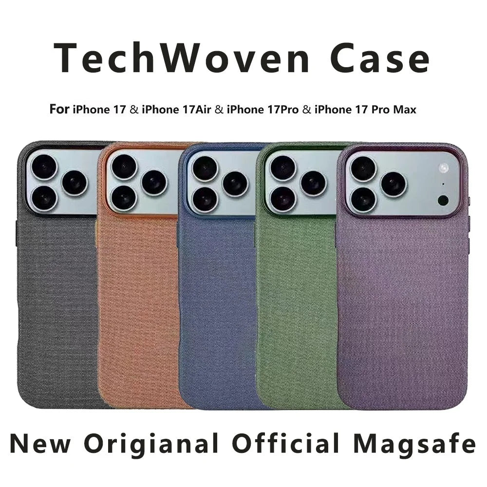Official Magsafe Techwoven Magnetic Case for Original Apple IPhone 17 Pro Max 17 Air Cases Wireless Charging Full Protect Cover