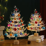 Christmas party decorations Christmas tree desktop decorations Christmas decorations simulation tree white decorative balls