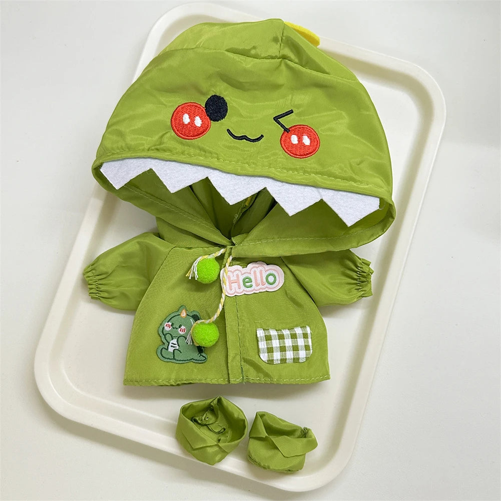 Mini Doll'S Clothes Outfit Accessories For Ropa Labubu Idol doll Raincoat short rain boots rain shoes Clothing Gift
