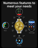 Aiweile AW46 Smartwatch Smart Watch Man 1.32 Inch HD AMOLED Screen Sports Modes Bluetooth Call for Android Yacht Range Master