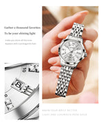 OLEVS 3620 Womens Watches Original Brand Elegant Fashion Quartz Wirtwatch For Ladies Waterproof Luminous Diamond Scale Reloj