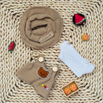 Labubu Doll Fashion Set Cute White Shirt Hat Animal Overalls Doll Clothes Accessory Gift for 17cm Doll