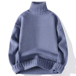 New Turtleneck Sweater Men Pullover Casual Solid Color Knitted Black Sweater Fashion Autumn Winter Men Clothing 2023 Sweater Man