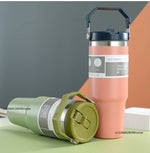 20oz/30oz Thermal Water Bottle With Straw Stainless Steel Car Coffee Mug Keeps Cold and Heat Thermal Mug Tumbler Vacuum Flasks