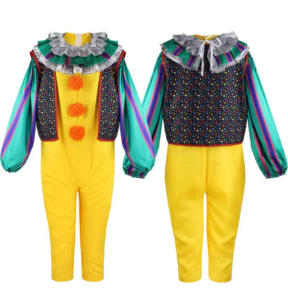 Movie Cosplay Pennywise Clown Cosplay Costume Halloween Adult Carnival Party Stage Performance Villain Vintage Clothing Set
