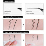 1/2 PCS Black Quick-Dry Eyeliner Pencil - 24H Lasting Smooth Matte Waterproof Anti-Smudge Liquid Eyeliner Makeup for Eyes