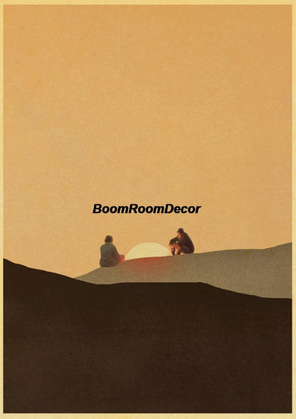 Retro Abstract Creative Poster Kraft Paper Nostalgia Canvas Prints Modern Landscape Coffee Bar Wall Art Posters Living Decor