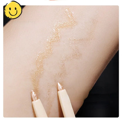 Glitter Eyeshadow Pen Pearlescent Matte Diamond Eyeliner Pen Waterproof Highlight Brighten Silkworm Makeup Pencil Shiny Eyelids