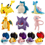 Pokemon Figures Toys Pocket Monsters Ball Model Pikachu Gengar Pokeball Dragonite Snorlax Pokeball Action Figures Toy
