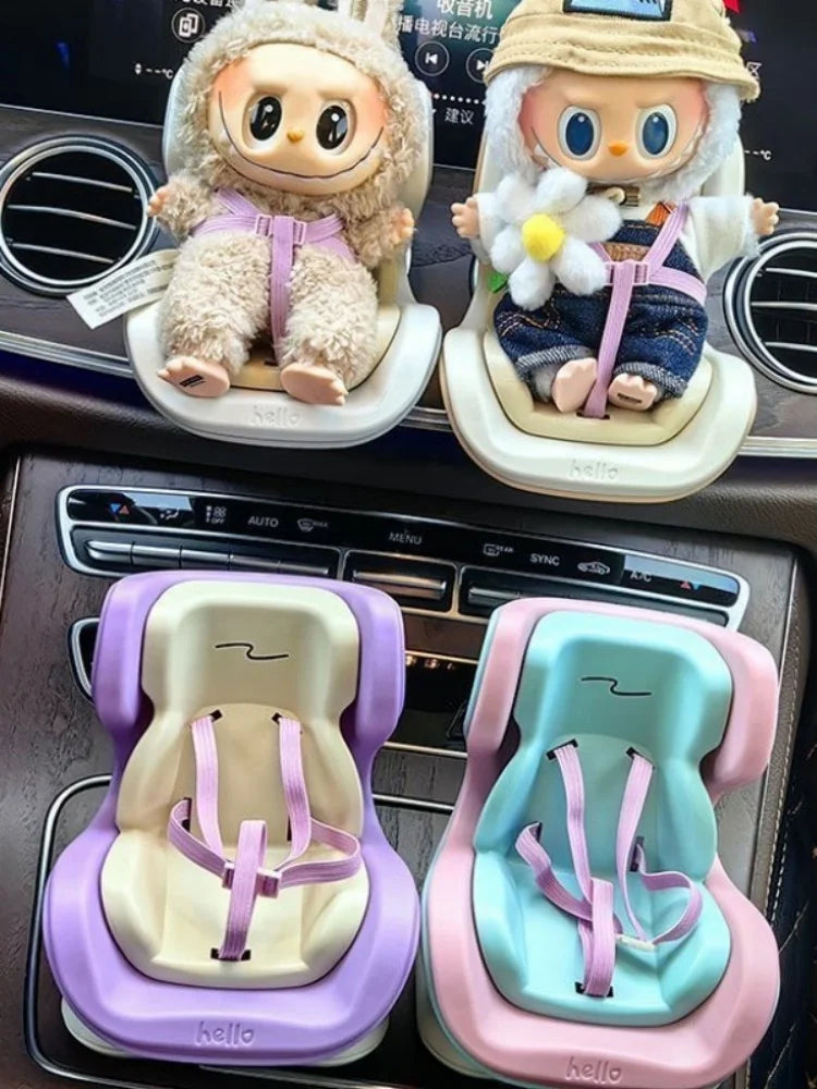 Doll Accessory For Labubu Plush Doll Car Accessory Compatible Car Air Conditioning Vent Cute Car Decoration Hanging Ornament
