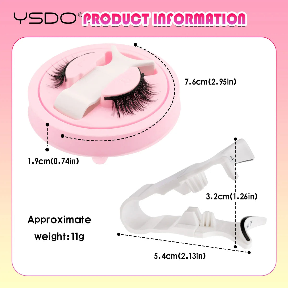 YSDO Magnetic Eyelashes Reusable Winged Magnetic 3D Mink lashes Long-Lasting No Glue Needed False Eyelashes with Tweezer Makeup