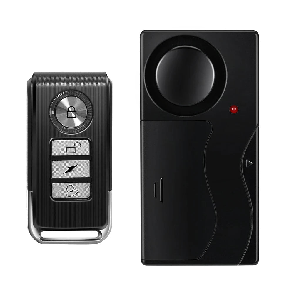 Anchtek 110db Loud Alarm Wireless Vibration Alarm with Remote Control Anti-Theft Alarm Motorcycle Bike Vehicle Security Alarm