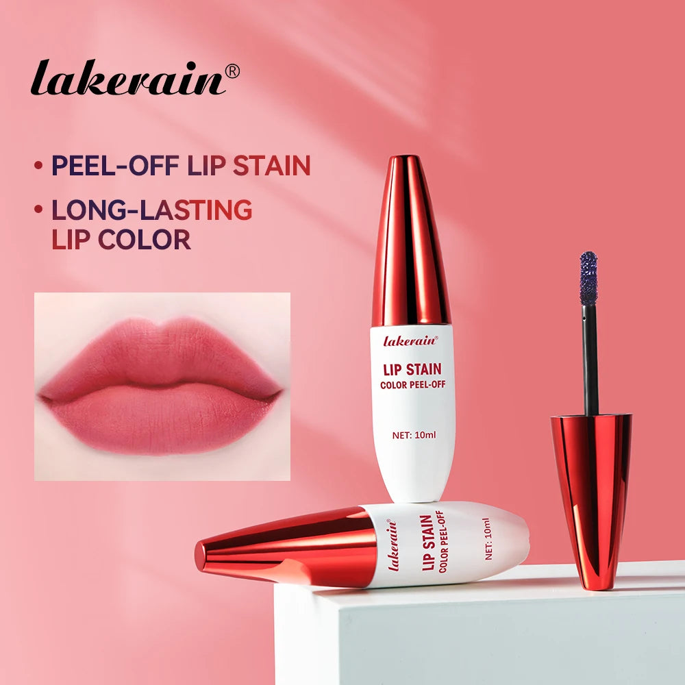 3 Colors Lip Stain Color Peel-Off Stick Set Long-lasting Waterproof Pink Liquid Lip Gloss No Fading And Non-stick Cup Lip Gloss
