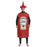 Festival Costumes Red Tomato Delicious Ketchup Costume Adult Boy Girl Funny Disguise Suit Yellow Halloween Cosplay Party Clothes