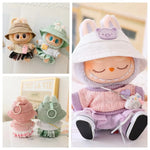 17cm Labubu Doll Clothes Set for Ropa Labubu Macaron Dolls JK Pleated Skirt with Camera and Shoes