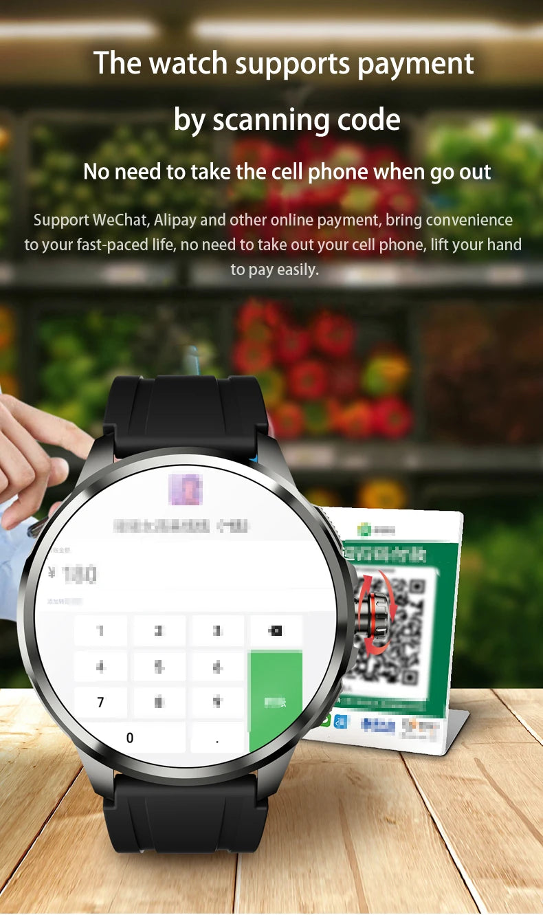 Origianl H99 Smartwatch Amoled 4G Smart Watch Men Students With 190° Rotary Camera GPS Position WIFI Connect Google Play Store