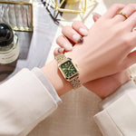 Fashionable Classic Five Bead Bracelet Watch Square Women's Fashion Watch Goddess Essential