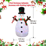 Christmas Inflatable Decorations - Branch Snowman, Santa Claus, Gingerbread Man, Gift Bag Snowman LED Light Lawn Decorations