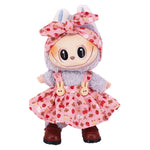 For 17Cm Plush Doll Labubu Clothes Accessories Pants Skirts Cute Overall Doll Shoes Leather Shoes Martin Boots Holiday Gifts