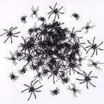 4.5x5cm Artificial Plastic Spiders Mini spider Black Fake Spiders Halloween Prank Props for Halloween DIY Party Decoration