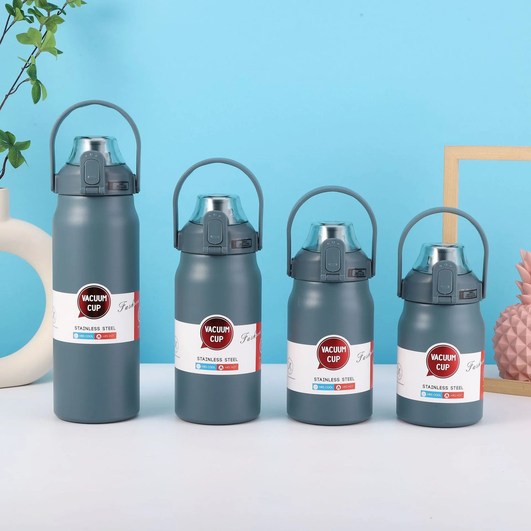 1.3L/1.7L Large Capacity Thermo Bottle Outdoor Mug Stainless Steel Thermos Water Bottle Portable Vaccum Flask Cold And Hot Tumbl